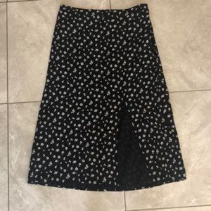 hollister ultra high rise woven midi skirt